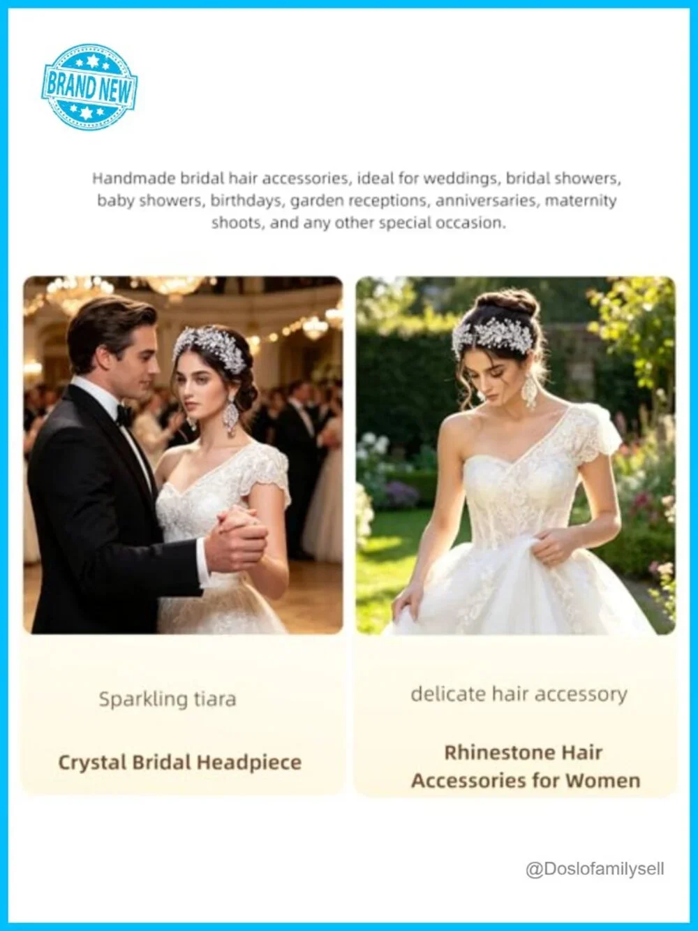 Rhinestone Crystal Leaf Headband Handmade Wedding Hair Accessory Bridal